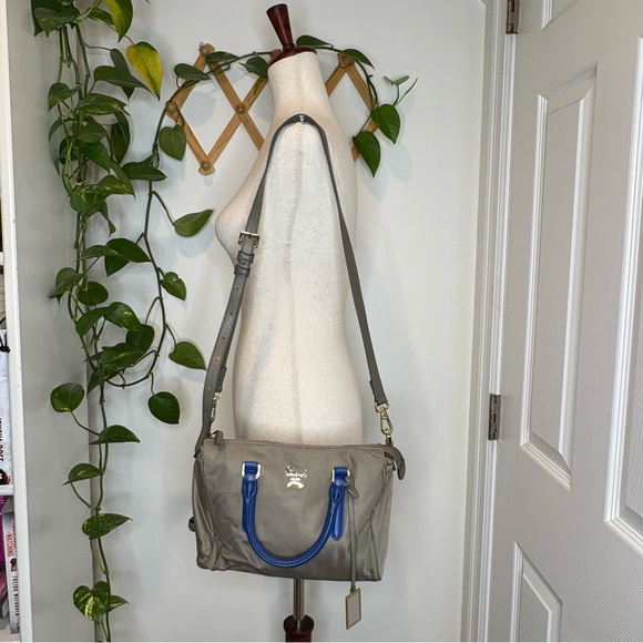 Salad Handbags - SALAD Grey Blue Nylon Shoulder Bag
